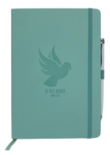 Load image into Gallery viewer, &#39;Be Not Afraid&#39; Green Holy Spirit Journal