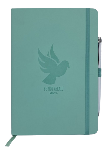 'Be Not Afraid' Green Holy Spirit Journal