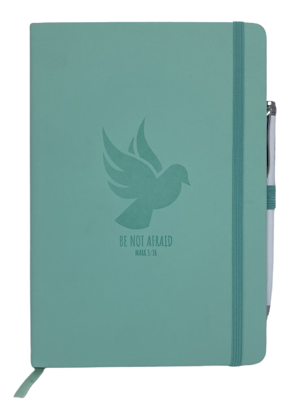 'Be Not Afraid' Green Holy Spirit Journal