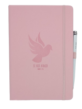 Load image into Gallery viewer, &#39;Be Not Afraid&#39; Pink Holy Spirit Journal