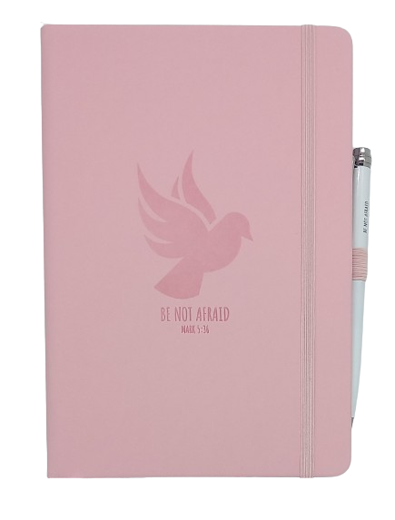 'Be Not Afraid' Pink Holy Spirit Journal