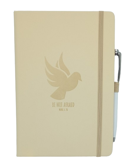 'Be Not Afraid' Yellow Holy Spirit Journal